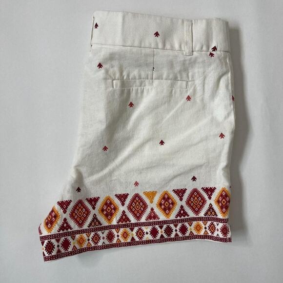 NWT LOFT Linen Riviera Shorts Aztec Print Sz 12 - Picture 5 of 7
